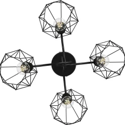 Deckenleuchte Schwarz Metall Retro E27 ARIYAN