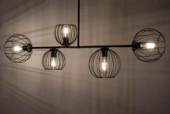 Deckenleuchte Schwarz Retro Design E27 Metall