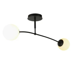 Deckenleuchte Schwarz Weiß Kugel Schirm Deckenlampe