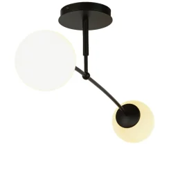 Deckenleuchte Schwarz Weiß Kugel Schirm Deckenlampe