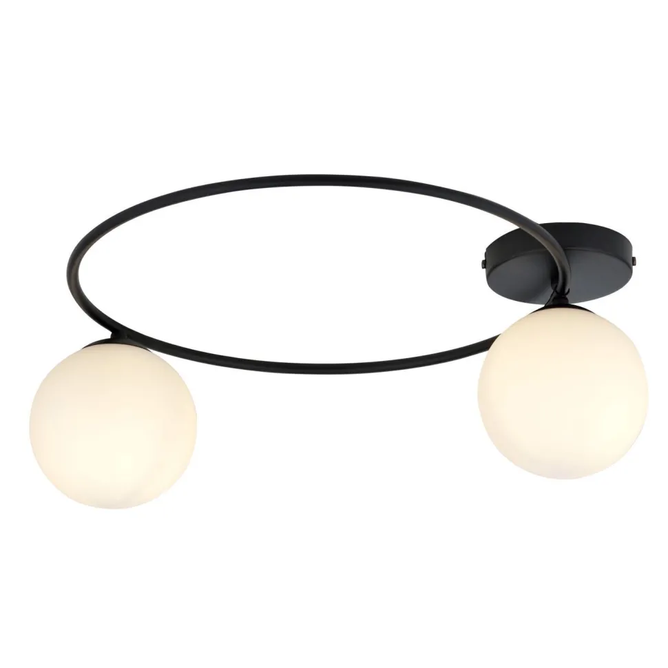 Deckenleuchte Schwarz Weiß E14 Ø 47 cm blendarm