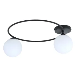 Deckenleuchte Schwarz Weiß E14 Ø 47 cm blendarm