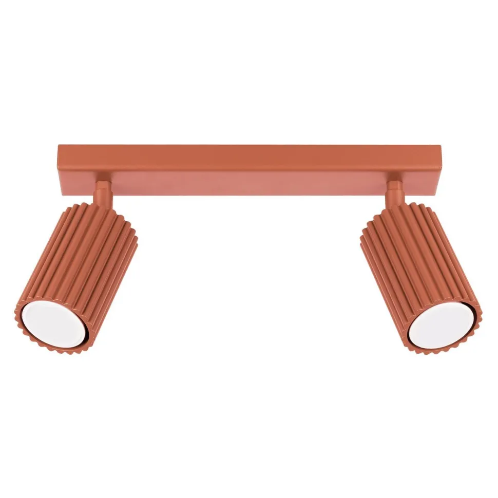 Deckenleuchte schwenkbar B: 30 cm klein 2-flammig GU10 Rot