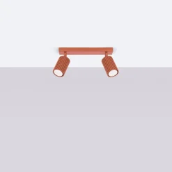 Deckenleuchte schwenkbar B: 30 cm klein 2-flammig GU10 Rot