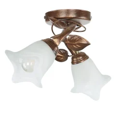 Deckenleuchte Shabby Braun antik Floral Wohnzimmer