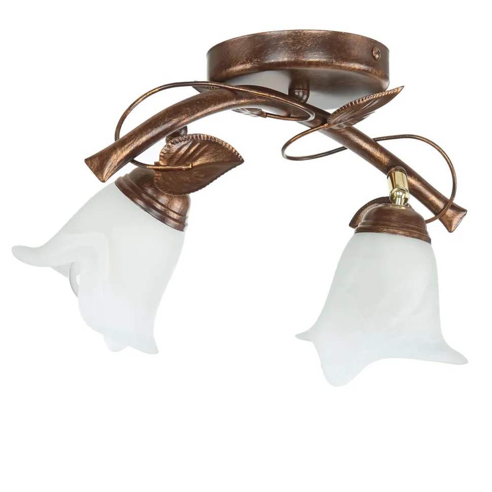 Deckenleuchte Shabby Braun antik Floral Wohnzimmer