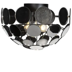 Deckenleuchte Spiegelglas Metall Ø 50 cm E27 3-flammig