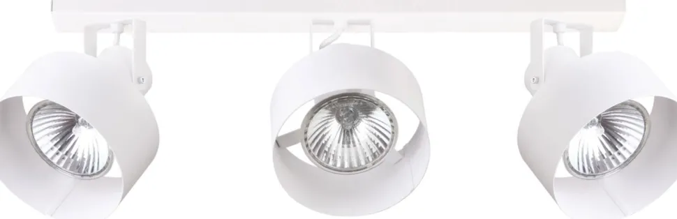 Deckenleuchte Spot Weiß 3 verstellbare Schirm