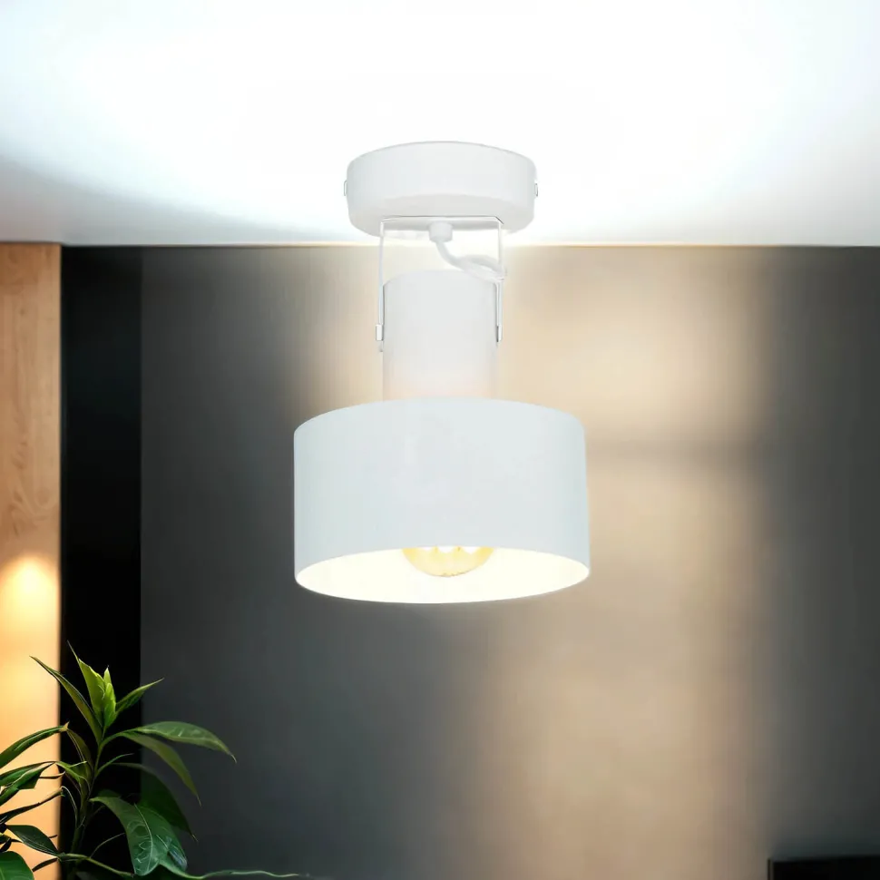 Deckenleuchte Spot Weiß verstellbarer Schirm