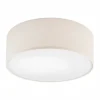 Deckenleuchte Stoff Ø 35 cm rund Creme blendarm flach für E27