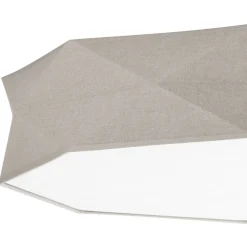 Deckenleuchte Stoff Leinen 78 cm breit blendarm 6x E27