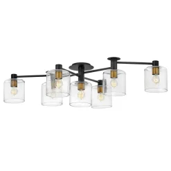 Deckenleuchte verstellbar B: 80-144 cm groß Metall glas