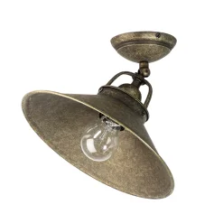 Deckenleuchte Vintage aus Messing in Bronze Antik