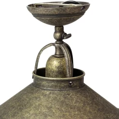 Deckenleuchte Vintage aus Messing in Bronze Antik