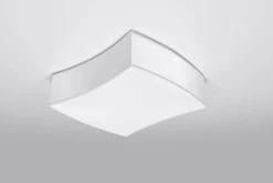 Deckenleuchte Weiß 39 cm lang blendarm 2x E27 BREEL