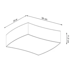 Deckenleuchte Weiß 39 cm lang blendarm 2x E27 BREEL