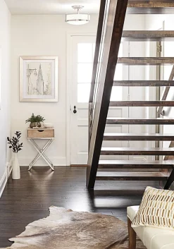 Deckenleuchte Weiß Chrom Glasschirm Jugendstil