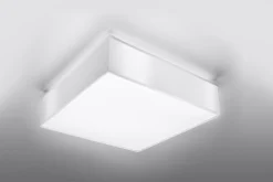 Deckenleuchte Weiß 2-flmg quadratisch