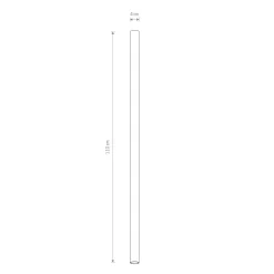 Deckenleuchte Weiß GU10 R35 H: 110 cm hoch Ø 4 cm Modern