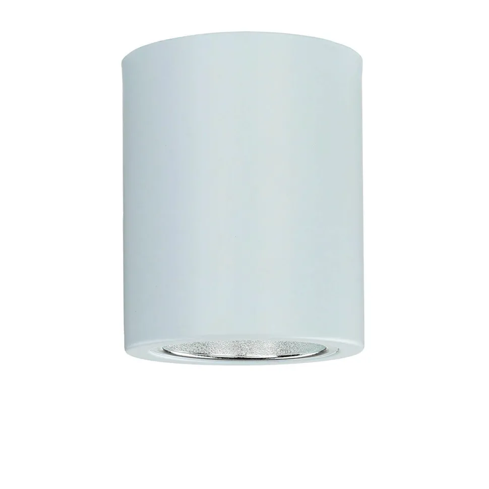 Deckenleuchte Weiß klein Ø 9 cm flach Spot Metall innen