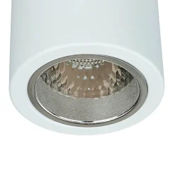 Deckenleuchte Weiß klein Ø 9 cm flach Spot Metall innen