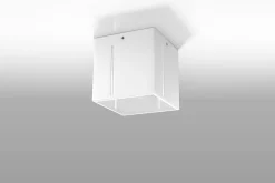 Deckenleuchte Weiß klein B:10cm eckig Modern FUFIA