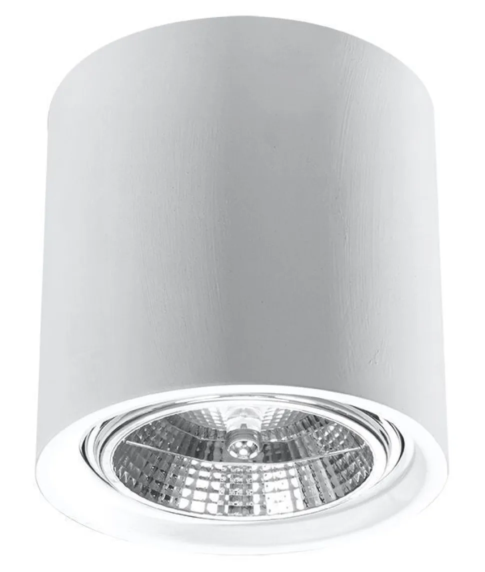 Deckenleuchte Weiß Metall klein Ø 14,5 cm Modern flach G9