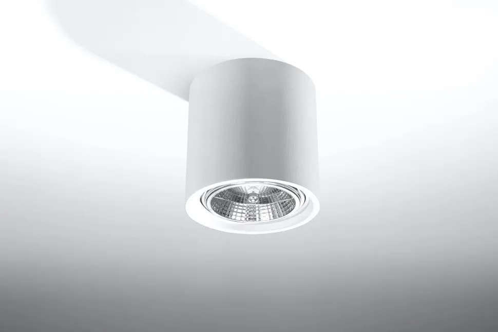 Deckenleuchte Weiß Metall klein Ø 14,5 cm Modern flach G9