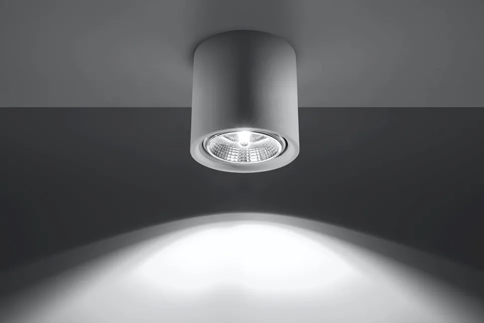 Deckenleuchte Weiß Metall klein Ø 14,5 cm Modern flach G9