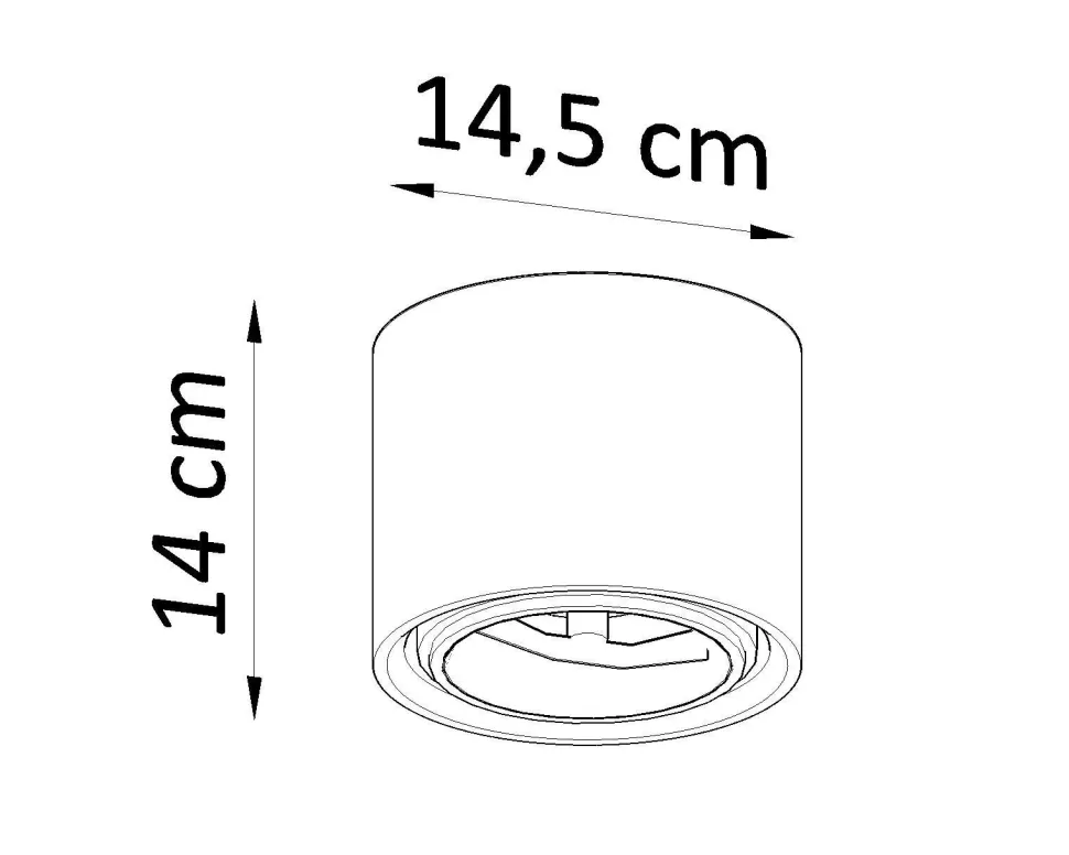 Deckenleuchte Weiß Metall klein Ø 14,5 cm Modern flach G9