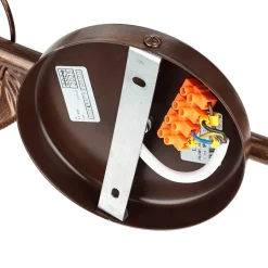 Deckenleuchte Wohnzimmer Shabby Braun Floral