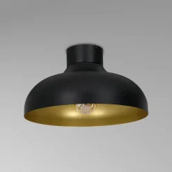 Deckenleuchte Wohnzimmer rund 40 cm Metall Schirm