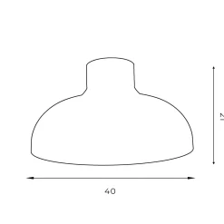 Deckenleuchte Wohnzimmer rund 40 cm Metall Schirm