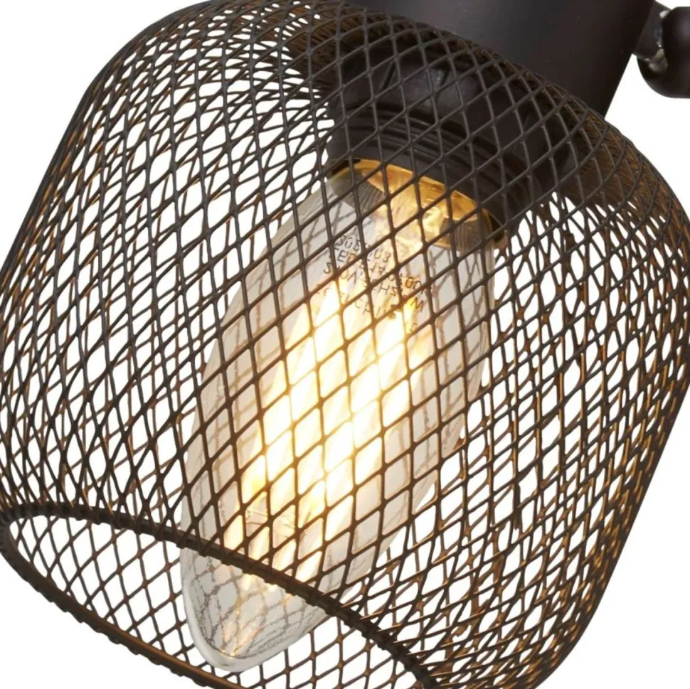 Deckenspot 4-flammig E14 Schwarz Metall Retro Design