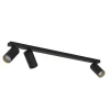 Deckenspot 3-flammig GU10 in Schwarz Gold 70 cm lang