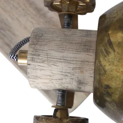 Deckenspot 3-flammig Holz Metall 59 cm E27 flexibel