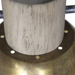 Deckenspot 3-flammig Holz Metall 59 cm E27 flexibel