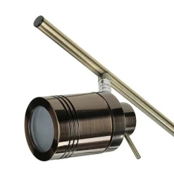 Deckenspot 6-flammig IP44 GU10 in Messing Antik Metall Bad