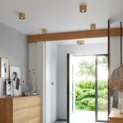 Deckenspot 2-flammig klein Modern Holz wohnlich DIWO