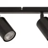 Deckenspot 2-flammig Schwarz schwenkbar L:25 cm GU10