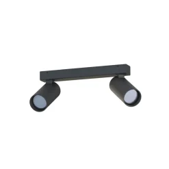 Deckenspot 2-flammig verstellbar Aluminium Schwarz GU10