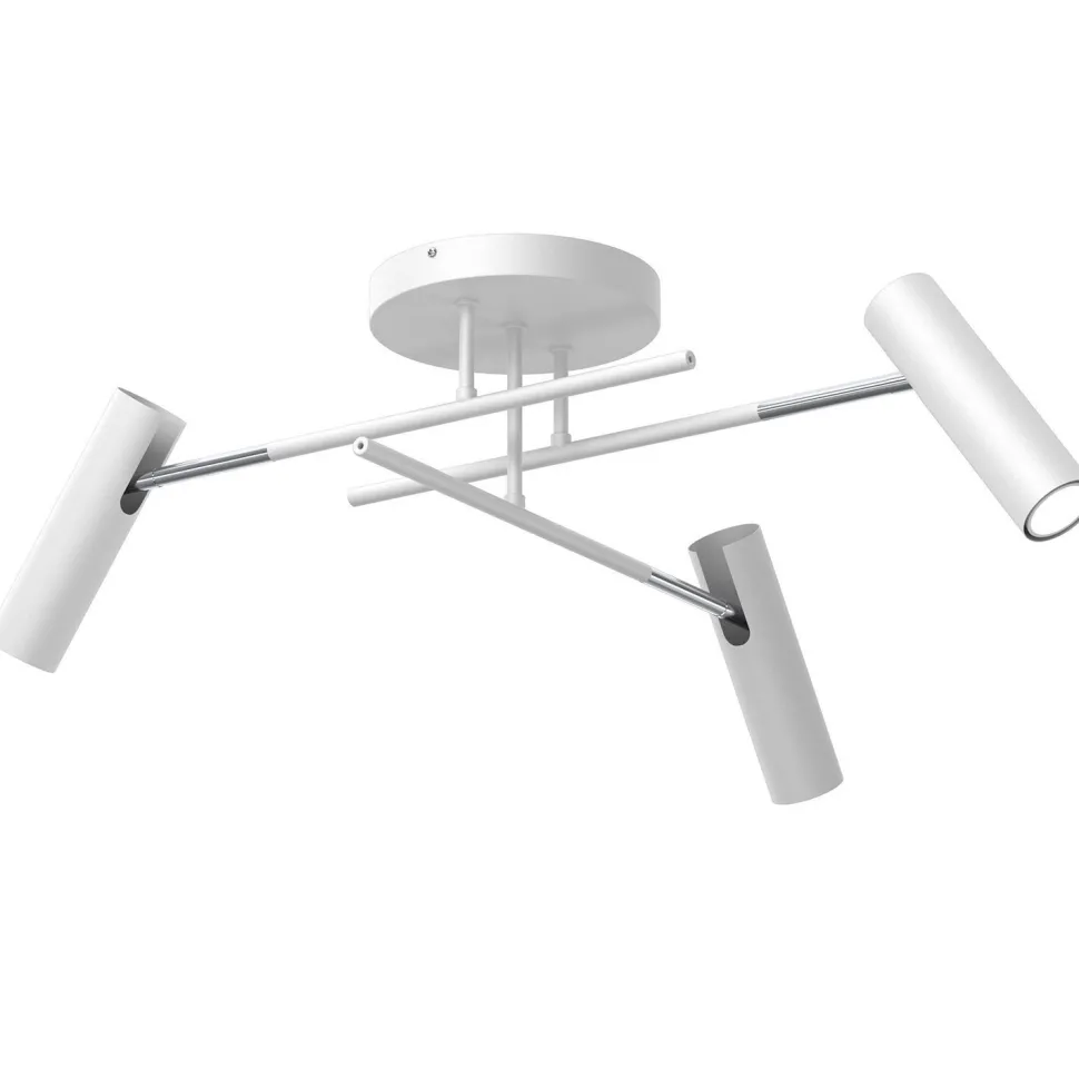 Deckenspot flexibel Weiß Grau Chrom Metall GU10 B:89 cm