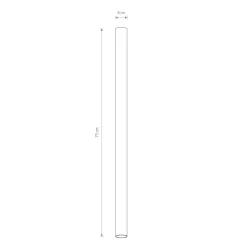 Deckenspot Grau GU10 R35 Ø 4 cm H: 75 cm Aluminium Modern