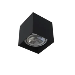 Deckenspot GU10 B: 12 cm Würfel Schwarz Aluminium WARTA