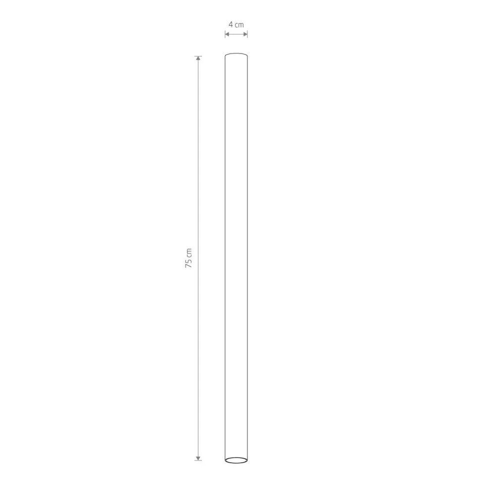 Deckenspot GU10 R35 Messing H: 75 cm 4 cm schmal