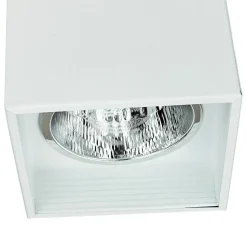 Deckenspot GU10 Weiß Metall eckig 11,5 cm breit DOWNLIGHT
