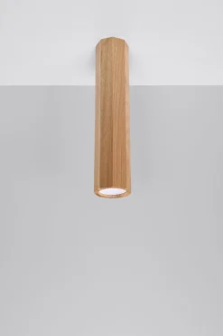 Deckenspot Holz H: 30 cm schmal GU10 blendarm Modern