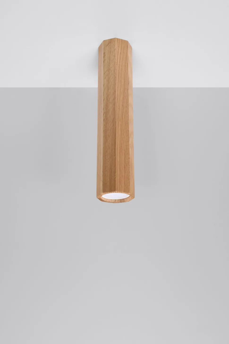 Deckenspot Holz H: 30 cm schmal GU10 blendarm Modern