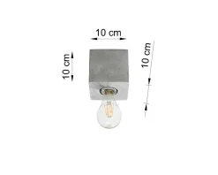 Deckenspot LABERIA Beton 10x10x10 cm Würfel klein für