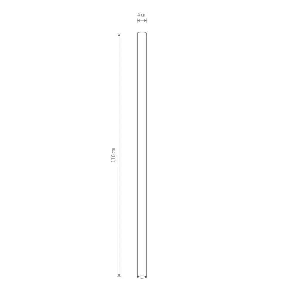 Deckenspot Metall H: 110 cm Ø 4 cm Hellgrau rund GU10 R35
